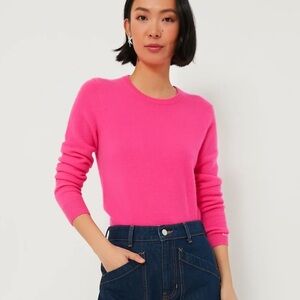 Hot Pink Wool/Alpaca Crewneck Sweater